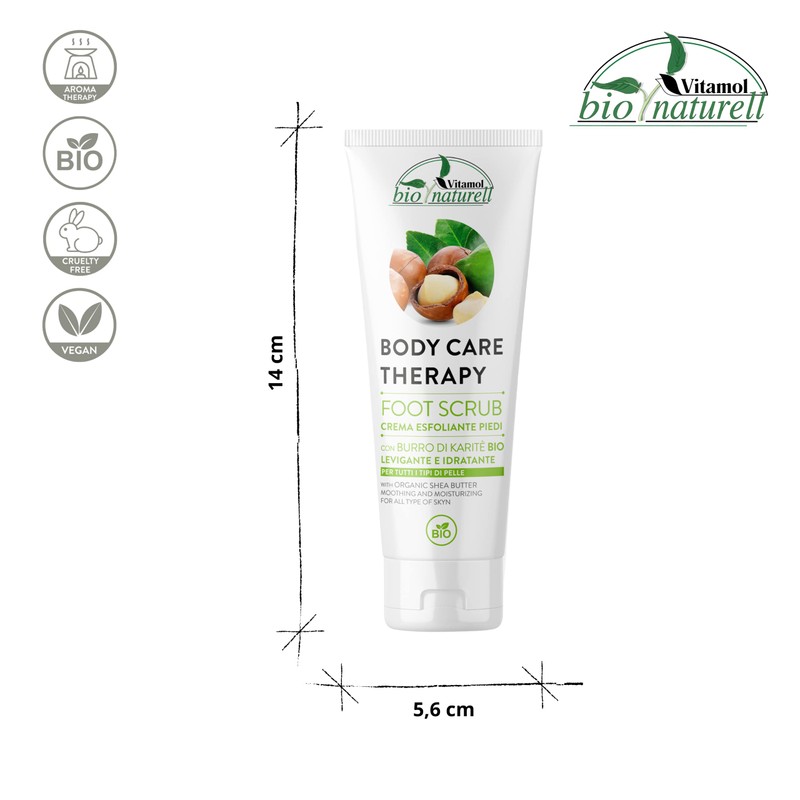 Vitamol Bio Naturell Foot Scrub Exfoliating Cream Organic Foot Pedicure