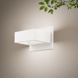 illumishin Outdoor Wall Sconce LED Up Down Wall Mount Lamp Modern Exterior Lighting Fixture for Porch Front Door Garden Yard Patio, Waterproof Aluminum White Wall Lights Porch Lantern