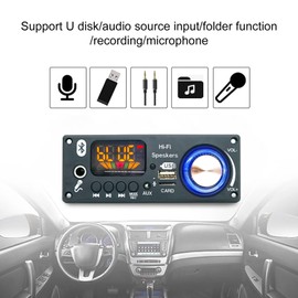 Amplifier Board - Audio Circuit Board | 2x80W Car Broadcast Circuit for FM Radio USB Interface Digital Tube Display Most Vehicle RV Truck