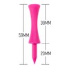 ECADDIE Pink 59mm Plastic Castle Golf Tees (100 Pack)