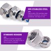 100Pcs 304 Stainless Steel Metric Lock Nut Assortment Kit Perfect