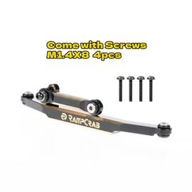 RampCrab RC Steering Links for SCX24 AX24, Brass High-Tightening Rod Tie Link for 1/24 RC Crawler Axial SCX24 AX24 Bronco Deadbolt JLU B-17 Gladiator C10, RC Crawler Car Upgrade Parts, Black Coating
