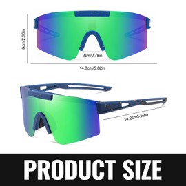 Vulevirtue Fast Glasses, Men's Cycling Glasses, Quick Glasses, Women, Cycling Glasses, Windproof UV 400, Ski Sunglasses, for Outdoor Activities, Driving, Fishing, Running, Hiking (Blue)