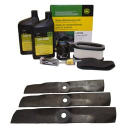 John Deere Original Equipment Model LX176 Maintenance Kit + Standard Blades, 48" Mower Deck