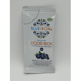 Blue Iron Original Liquid Iron Supplement – Single-Dose 30 g Sachets – Fast-Absorbing Iron Formula – Gentle, Great-Tasting Daily Iron Support