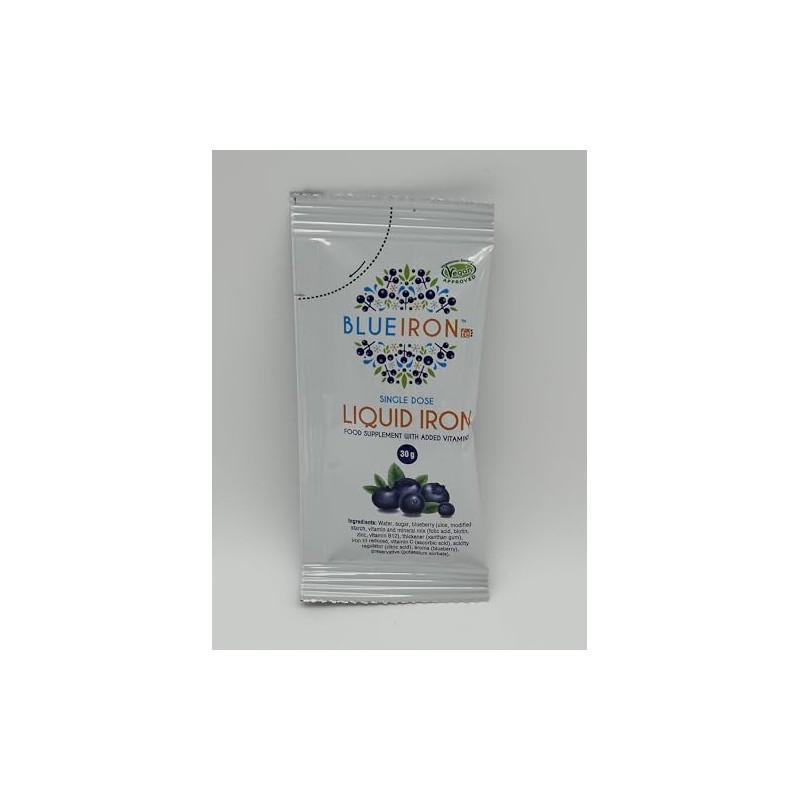 Blue Iron Original Liquid Iron Supplement – Single-Dose 30 g