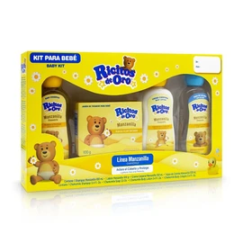 Ricitos de Oro KIT RICITOS DE ORO SHAMPOO+CREAM+COLOGNE+BABY SOAP BAR WITH CHAMOMILE.