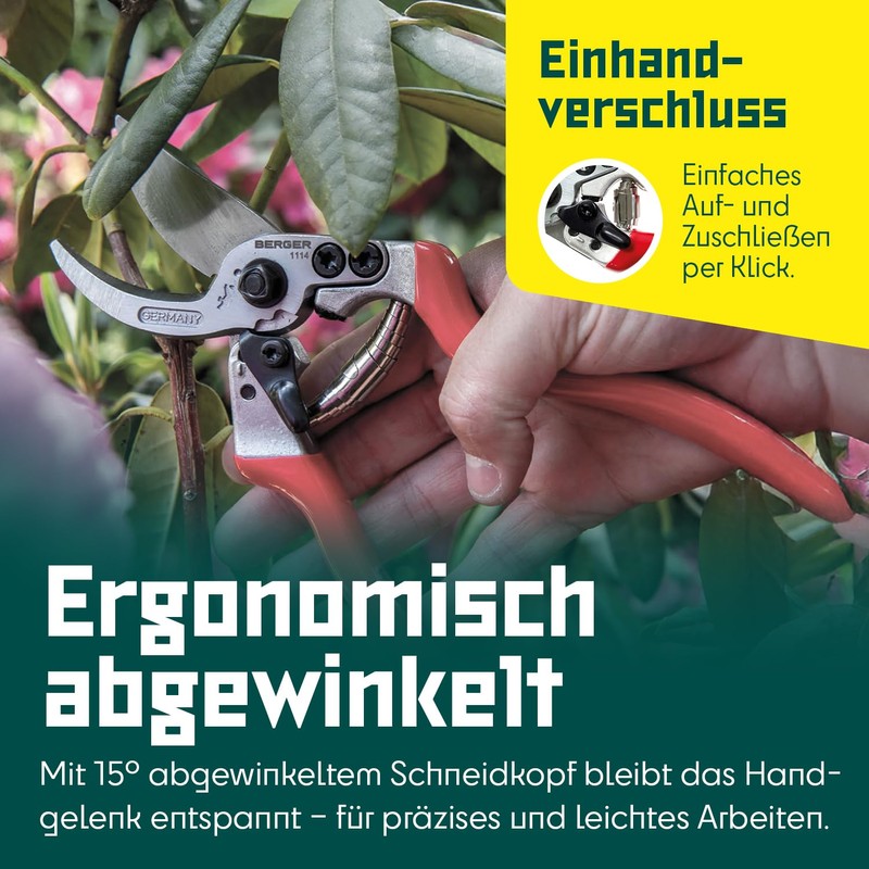 BERGER Hand Shear Aluminum 1114 with Light-Weight Handles Garden Shear