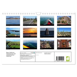 Baja California - Impressions of the Mexican Peninsula (Wall Calendar 2026 DIN A4 Landscape), CALVENDO Monthly Calendar: Whales and Cacti Determine the Gulf of California (CALVENDO Nature)