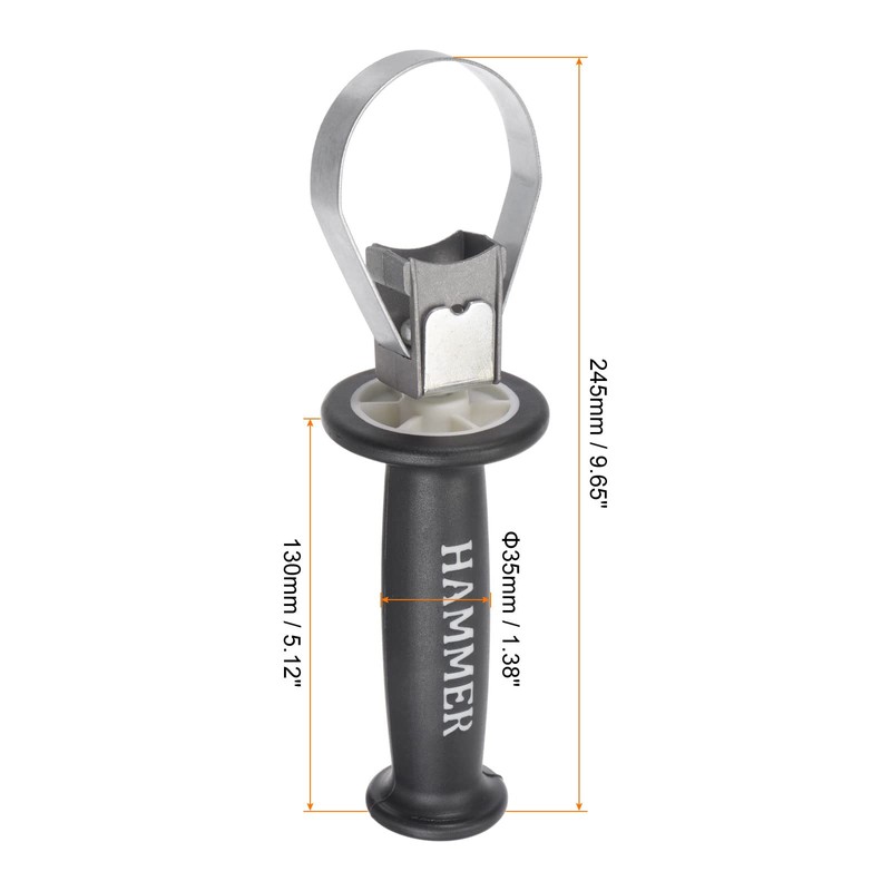 uxcell Hollow Front Auxiliary Handle Impact Drill Accessories for 26
