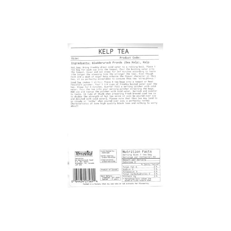 Kelp Tea (Loose) (4 oz, ZIN: 427570)