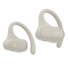 Belkin SoundForm ClearFit kabelloser Open-Ear Kopfhörer, leichter, bequemer Sportkopfhörer, Kopfhörer kabellos Bluetooth und wasserfest nach Schutzart IPX5, zum Wandern, Radfahren, Joggen – Sandfarben