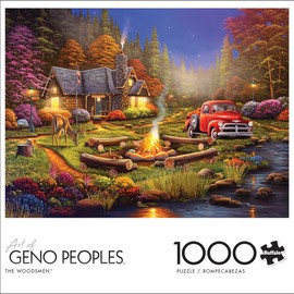Buffalo Games - Geno Peoples - The Woodsmen - 1000 Piece Jigsaw Puzzle for Adults Challenging Puzzle Perfect for Game Nights - 1000 Piece Finished Size is 26.75 x 19.75