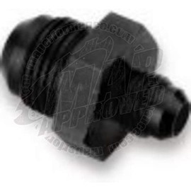 Squirrelly Performance Reducer Union Fitting -6an to -8an ORB Black