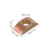 sourcing map M8 Half Moon Nuts Washers, 12 Pcs Iron