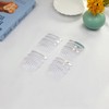 12 Pcs Transparent Plastic Hair Side Combs - Stylish Lightweight