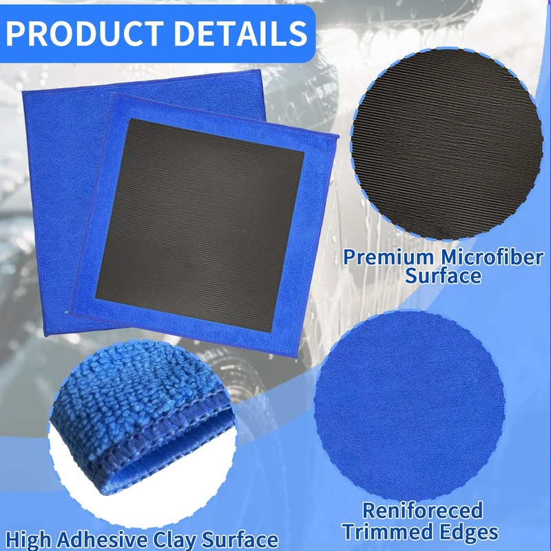 MCSDFN 2 Pack Clay Towel Auto Detailing 12 x 12