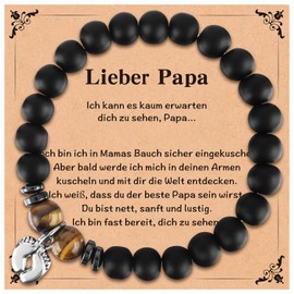 Shoppawhile Expectant Dad Gift Pregnancy Announcement Bracelet You Will Dad Gifts for Expectant Dads Father's Day Gift Best Dad Birthday Christmas Gifts, Stone, Not applicable