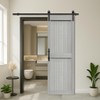 S&Z TOPHAND® 24in x 84in MDF Light Gray Barn Door