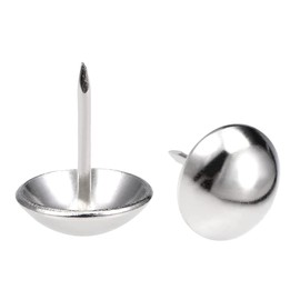 QZOOVNJ 5/8” Antique Silver Upholstery Tacks Nail Pins, Furniture Thumb Tack Pins Assortment Kit for DIY Wood Furniture Décor 100PCS (5/8“(16mm), Silver)