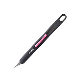 Nova Precision Craft & Hobby Knife, Premium Safety Cutter for Trimming, Vinyl Weeding and Art, Innovative Flat Design for a Better Use, Retractable #11 Fine Point Blade, Super Slim and Safe (Pink)
