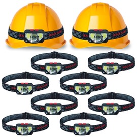 Skywin- Head Lamps for Camping, Head Flashlight for Adults, Rechargeable Lightweight USB Camping Headlight, 10 Pack XPG+COB 3 LED 200 Lumen Camping Headlamps for Adults with Red Light IP44 Waterproof