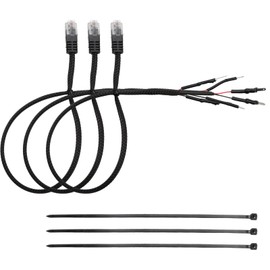 LQYLMY 3PCS 16.5" RJ11 Radar Detector Mirror Wire Power Cord Hardwire Power Tap Compatible with Escort Uniden Beltronics Cobra Valentine One Radenso