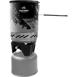 Wild-Wind Portable Backpacking Stove WILD-WIND X0 Lightweight 1 Liter Pot  (black/grey)
