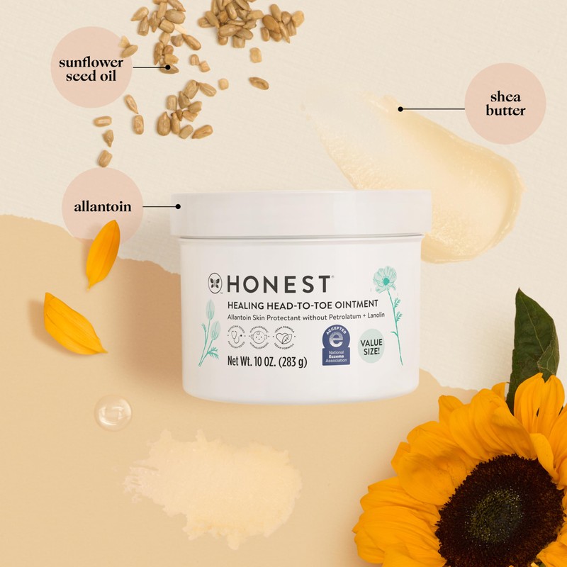 The Honest Company Head-to-Toe Healing Ointment, Multi-Purpose Baby Balm, Hypoallergenic,