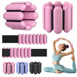 Wrist & Ankle Weights for Women, Wearable Strong Arm & Leg Weights Set of 2(1Lbs Each), Adjustable Ankle Weights for Walking, Yoga, Dance, Barre,Gym,Exercise,Pilates,Walking Running (Light Pink)