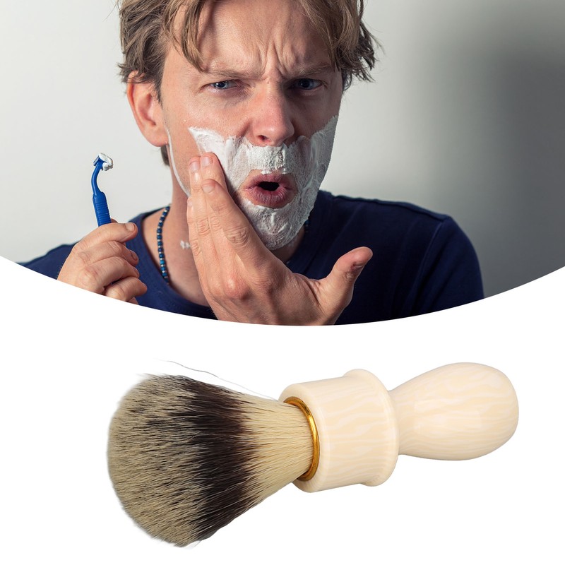Men Shaving Brush Home Hair Salon Ergonomic Resin Handle Soft