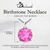 Belinda Jewelz - Round Birthstone Necklace, Gemstone Pendant Necklace with
