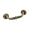 HOUSEHOOK 4 PCS Antique Brass Metal Drop Bail Pulls, 4-1/4"