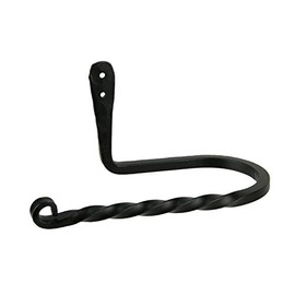 Hand Forged Wrought Iron Wall Mounted Toilet Paper Holder Primitive Decor 7.75 Inches Long
