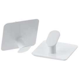 Urjumpea 4 PCS Towel Hooks White Stainless Steel Utility Hooks Heavy Duty Robe Holder Non-Punching Self-Adhesive Coat Holders for Bathroom Kitchen