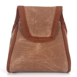 TOURBON Wax Canvas Nail Pouch Carpenters Tool Bag Tape Measures Holder, Brown, 15x12x8cm