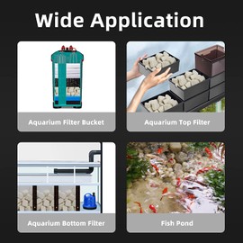 boxtech Aquarium Filter Media, Biological Filter Media for Aquarium Ceramic Bio Filter Media Blocks with Vast Surface Area for Fish Tank Sump, Canister Filter, Koi Ponds（2L）