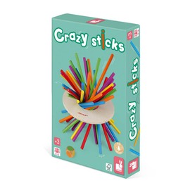 Janod - Crazy Sticks Skill Game - In Wood - For Children from the Age of 3, J02695