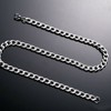 Daisy Philip 3mm 5mm 7mm 9mm CURB Mens Necklace Silver