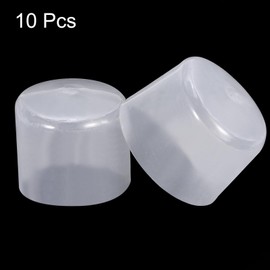 QUARKZMAN Pack of 10 Rubber Caps 50 mm (2 Inch) ID Vinyl Round Cap Cover Screw Thread Protective Caps Transparent