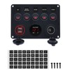 5 Gang Marine Toggle Switches Waterproof Rocker Switch Panel for