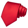 JEMYGINS Red Formal Necktie and Pocket Square, Hankerchief and Tie