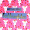 Christmas Card, Goddaughter Fairies on Pink, text foiled in shiny