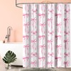 Hellmei Pink Bow Shower Curtain - Cute Shower Curtain Girly