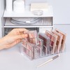 2 Pack Acrylic Makeup Palette Organizer,7 Spaces Plastic Makeup Holder