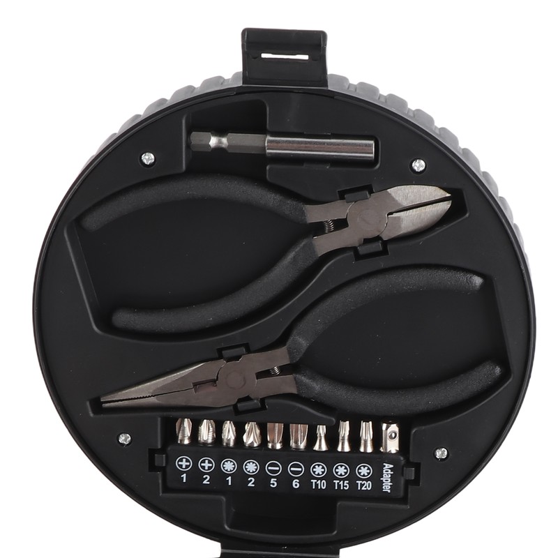 25Pcs Hardware Mini Tool Kit with Tire Shaped Storage Box