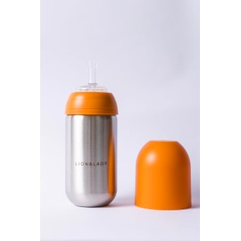 Toddler Straw Cup - 350ml 18/8 Stainless Steel (Burnt Orange)