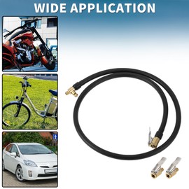TUCKBOLD for Car Tire Inflator Extension Tube 0.305inx32TPI Durable Air Pump Extend Hose Adapter Tire Valve Black 1 Set 39.37inch 12.6mm OD Deflatable