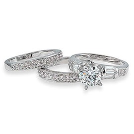 COSJOOHY 925 Sterling Silver Bridal Ring Sets Emerald Cut CZ Engagement Rings Vintage Promise Rings Platinum Big Women CZ Rings Set Bling Princess Cut Cubic Zirconia Size 6-10 (10)