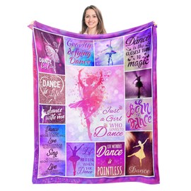 ITVGEKP Dance Blankets for Teen Girls & Women - Pink Recital Gifts, 50"X60" Throw Blankets for Dancer, Teacher, Lover